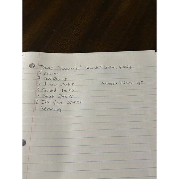 Towle Englander Stainless Steel Flatware Set 24-Piece Glossy Finish Lot Japan - Picture 5 of 5